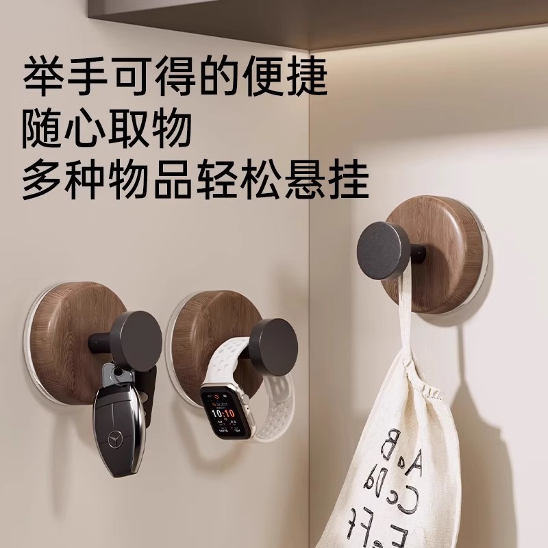 中古风吸盘挂钩无痕粘贴门后挂钩卫生间墙壁单钩|undefined