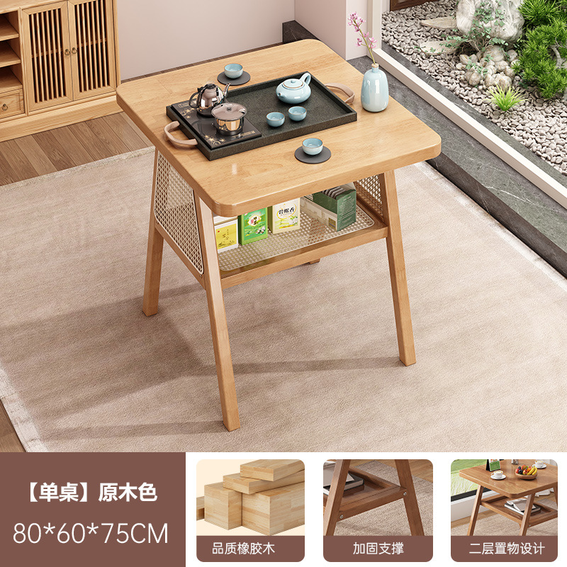 Sillas caseras caseras pequeñas mesas y sillas de comedor de balcón mesas cuadradas casuales de caña modernas y simples al aire libre