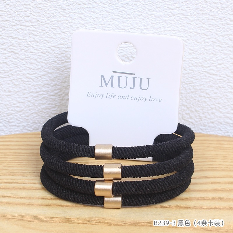 [Carga de tarjeta] sensación de alto nivel coreano de cabello de código de barras de moda de alta elasticidad de cabello anillo de cabello correa de cola de caballo