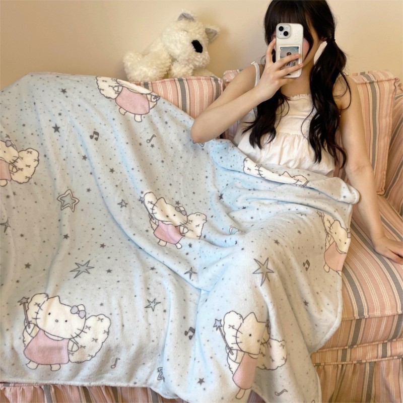 インスガールズミルクベルベットブランケット、夏用エアコンブランケット、オフィス昼寝用小型ブランケット、コーラルベルベットソファカバー|undefined
