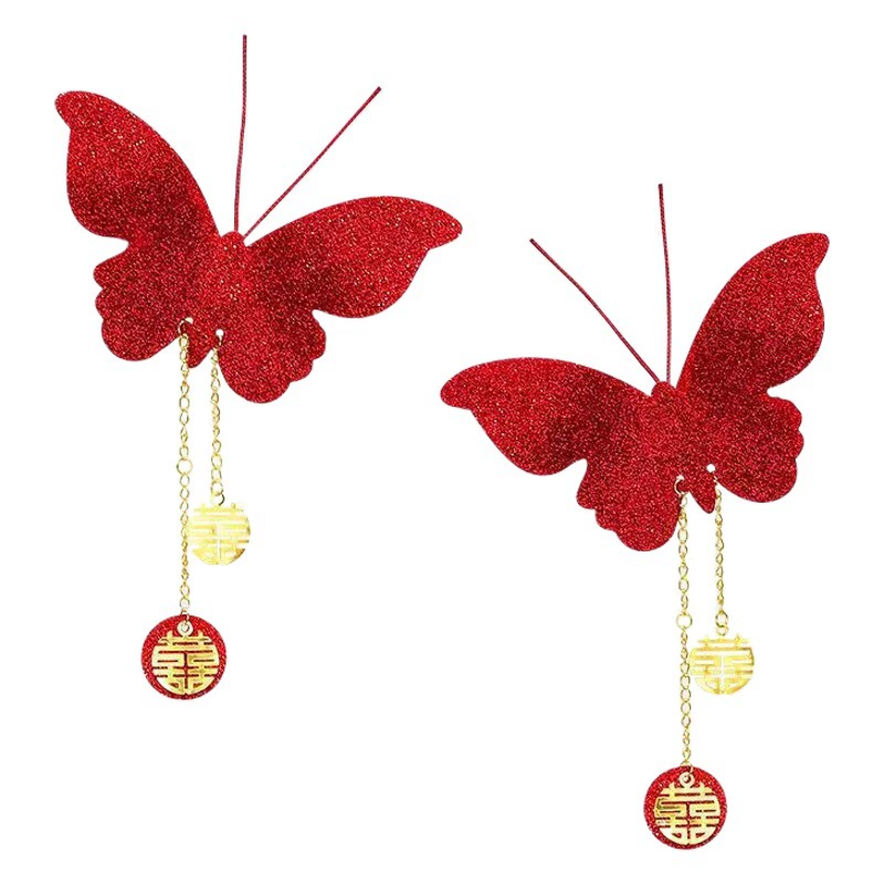 Трехмерная бабочка украшает свадьбу свадебное моделирование красная бабочка спальня гостиная фон стены украшения свадебные украшения