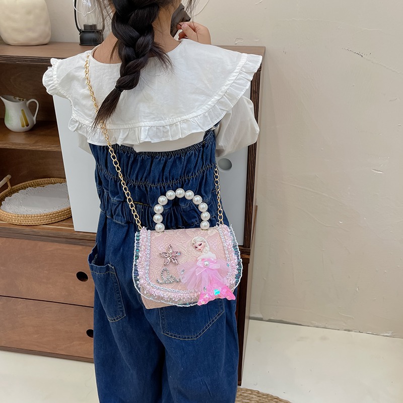 Bolsos de la princesa Aisha, bolsos de Año Nuevo bebé, bolsos de perlas de niña, bolsos rojos de hombro