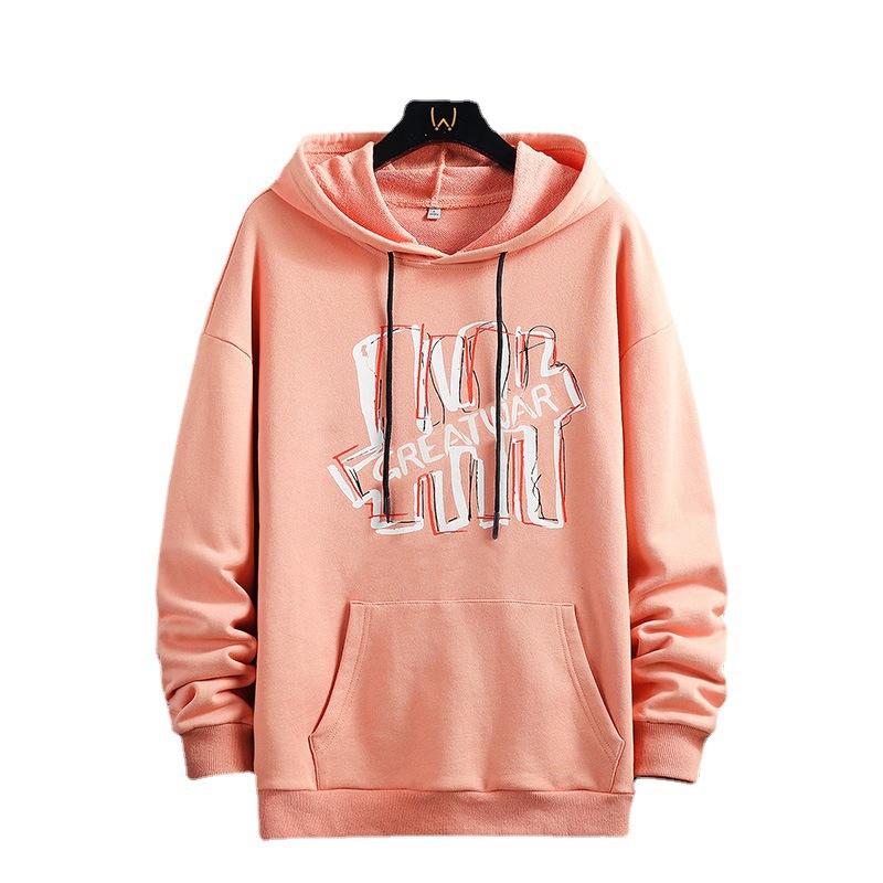 Felpa con cappuccio con cappuccio pullover maglione base girocollo a maniche lunghe, versatile, casual, primaverile e autunnale da uomo_voghion.com