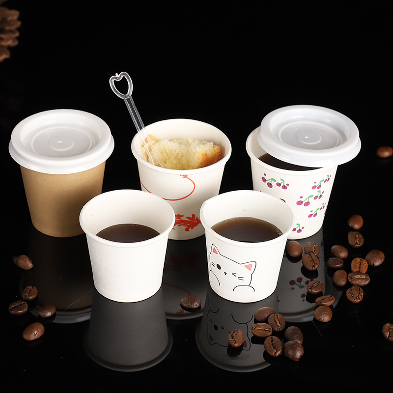 Arnojia especial pequeña taza de papel desechable mini taza de papel pequeña taza de papel de café taza de prueba logotipo impreso