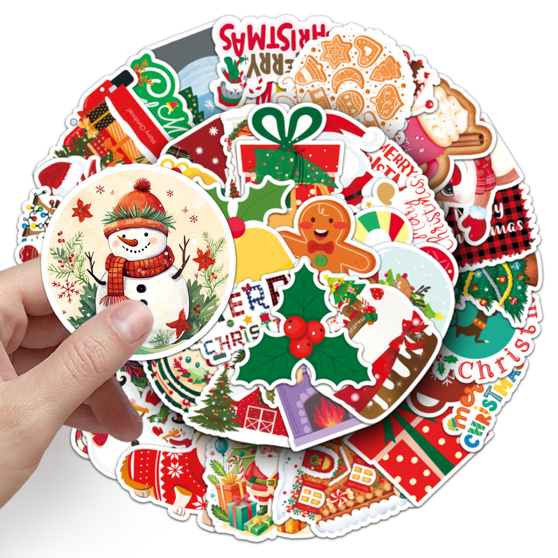 50枚のクリスマス落書きシール個性クロスボーダー漫画祝日装飾スーツケース水カップ携帯ケースシール|undefined