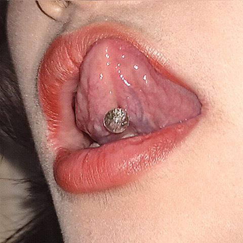 Labret stud lip piercing jewelry styling detail