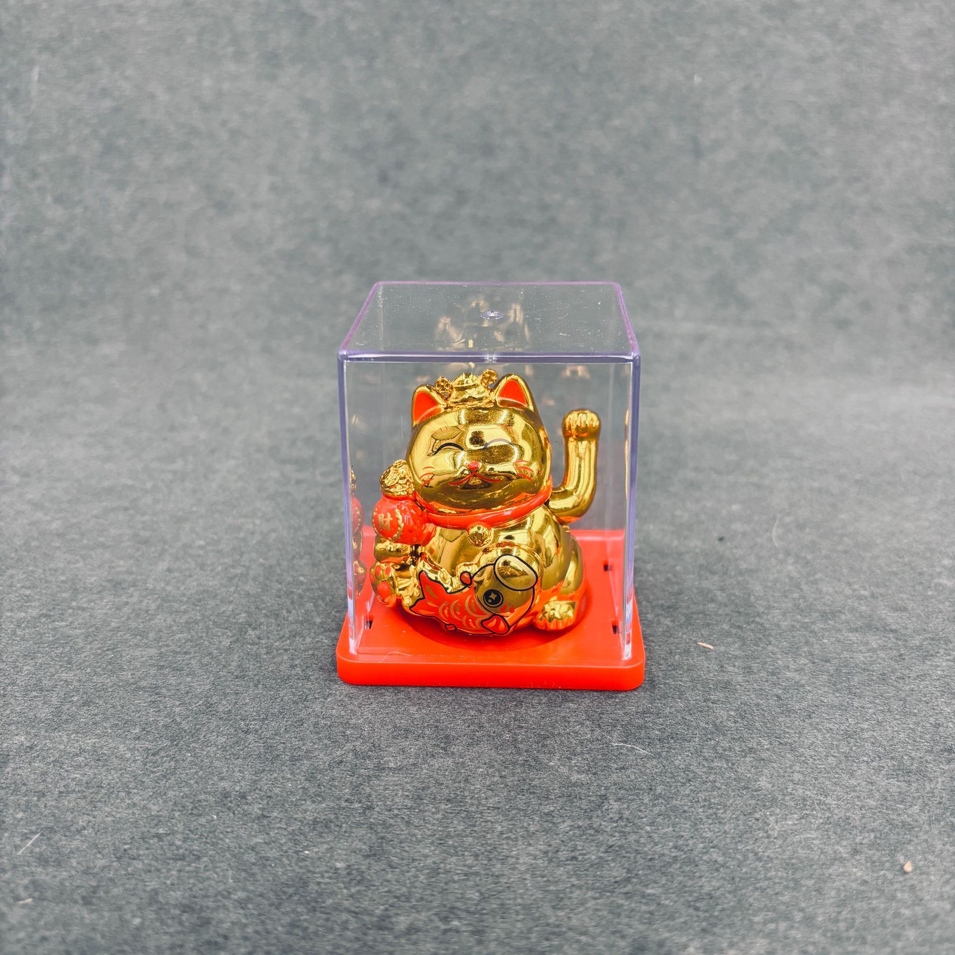 Gato de la suerte solar pequeño gato de la mano de la energía de la luz gato mini gato interior del coche regalo de la oficina decoración de apertura