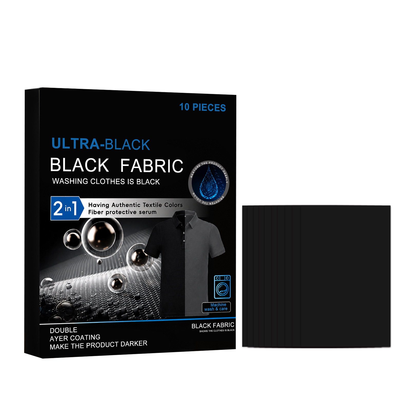 Toallitas para Restaurar Color Negro en Ropa Fijación de Color para Ropa Negra