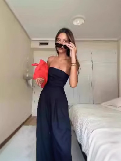 2025 新しいファッション女性のヨーロッパとアメリカンスタイルのセクシーなスリムラップパンツロングジャンプスーツホットガール|undefined