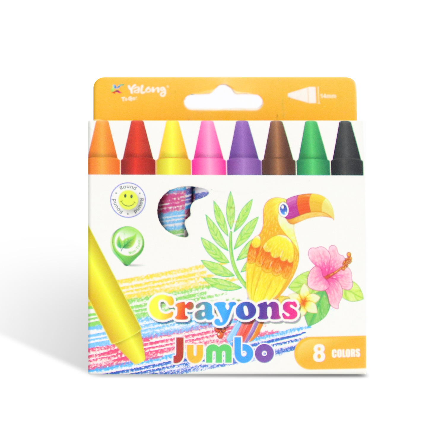 Juego de Crayones Gigantes de 8 Colores de Dibujos Animados para Niños