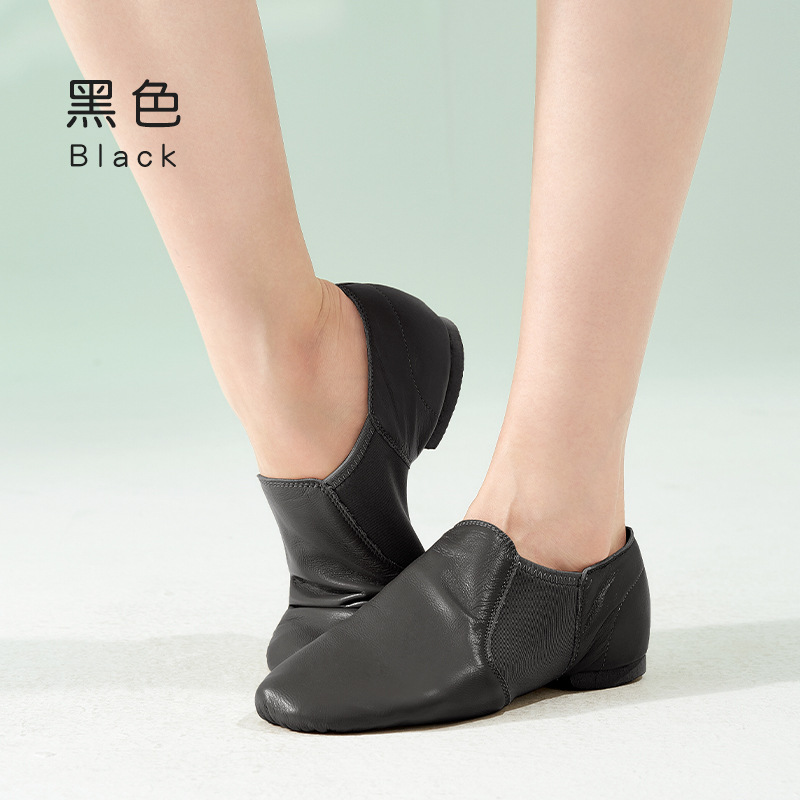 Zapatos de baile para mujer, zapatos de baile de jazz de cuero genuino, zapatos de práctica de ballet para adultos con suela blanda, zapatos de baile latino específicos para profesores con forma de garra de gato