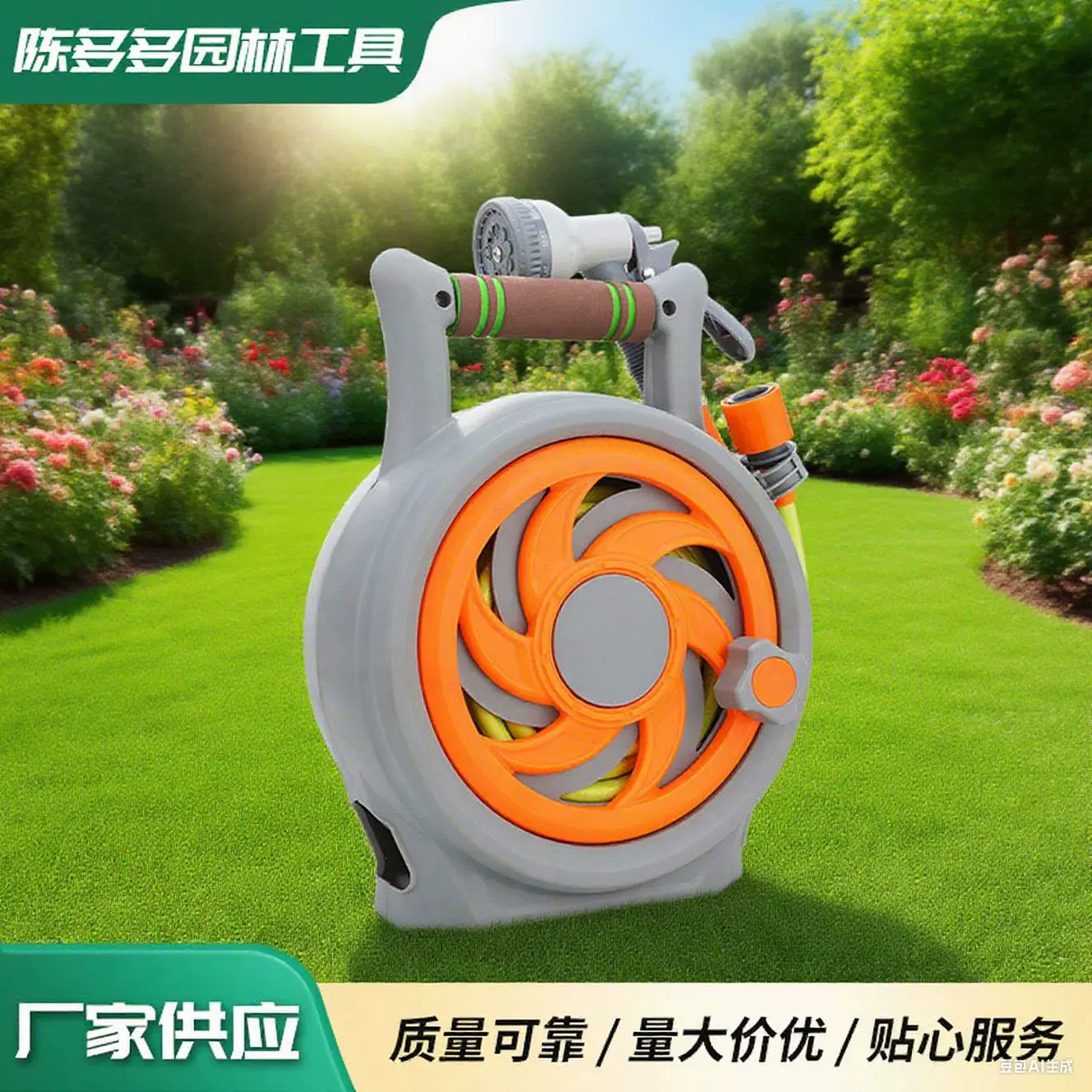 多规格家用水管车套装 洗车浇花水枪组合 手提简易收纳