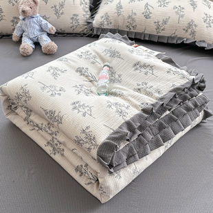 Class A Bubble Cotton Washable Summer Quilt Four-piece Set Summer Cool Quilt Summer Single Student Dormitory Machine Washable Air Conditioning Quilt