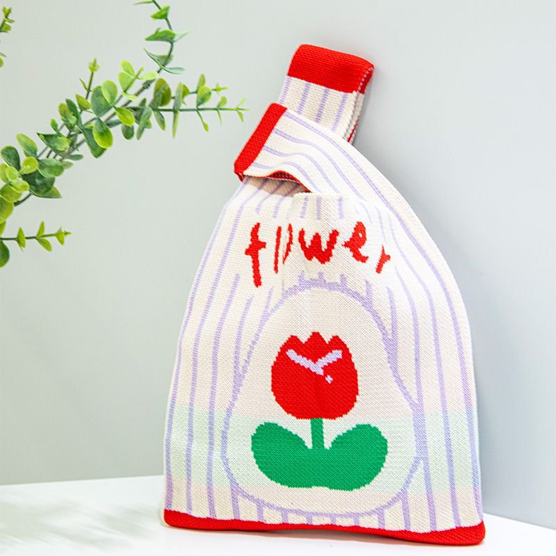 新款户外百搭针织托特包网红手办包包手机收纳包包ins女士手提包