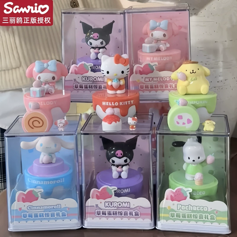 Коллекционные фигурки (Sanrio) Kuromi Hello Kitty Cinnamoroll Pompompурин — 6 персонажей в акриловом боксе, 72 шт. в ассортименте