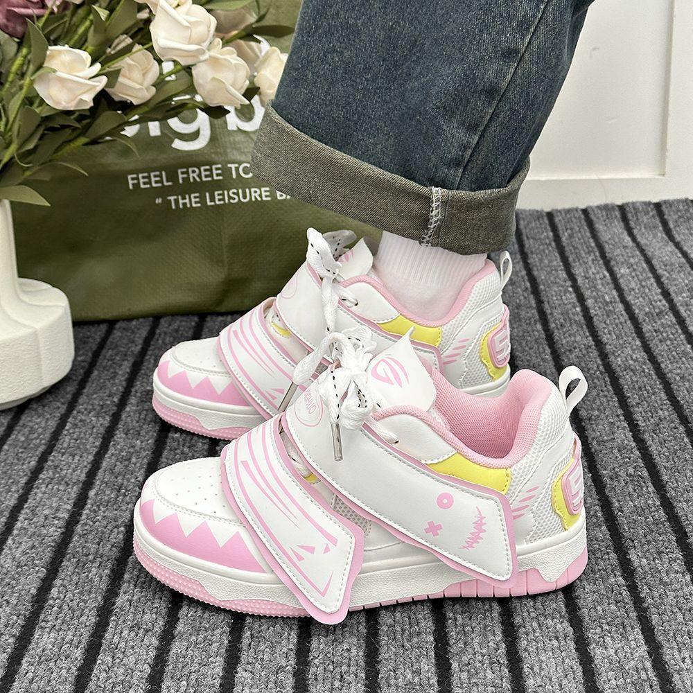 Guochao ins viento dopamina tiburón skate zapatos de suela gruesa tide ulzzang pareja casual zapatos deportivos de pan para hombre