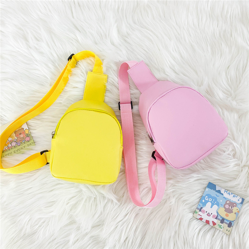 Kindergarten Baby Shoulder Bag Cute Pu Leather Crossbody Bag Little Girl Outing Accessory Bag Snack Bag Chest Bag Waterproof
