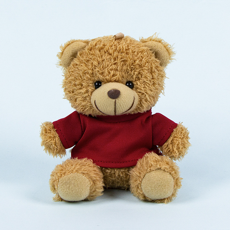 Lindo osito llavero colgante regalo creativo muñecas de peluche vestidas osito de peluche colgante de mochilas escolares para parejas