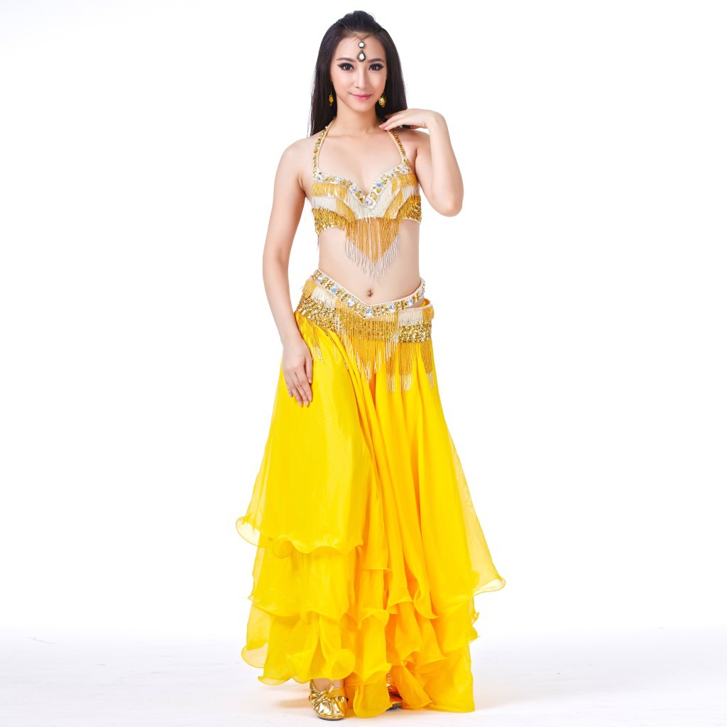 노랑 [브라 + 벨트 + 스커트]]