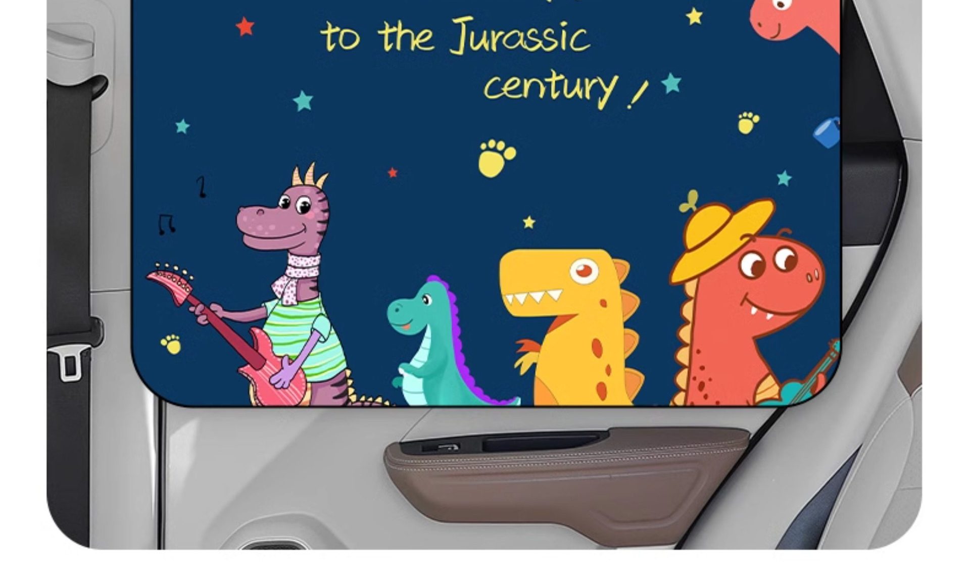 Car Sunshade Curtain, Car Window Track, Sun Protection and Heat Insulation, Baby Curtain, Car-Mounted Children's Side Window Privacy Blackout Curtain, Cartoon Design