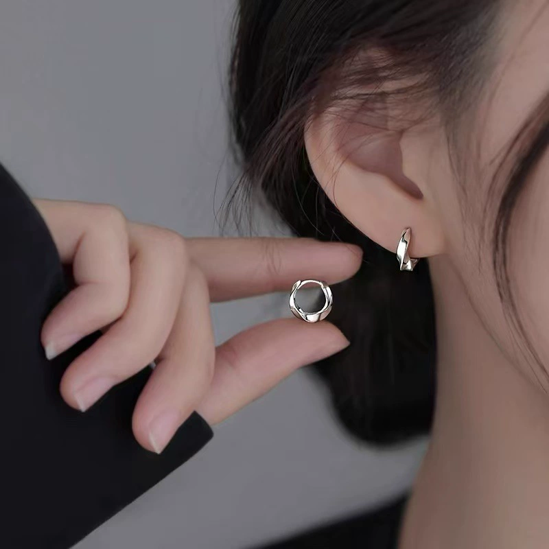 925 стерлингового серебра иглы Мобиуса серьги нишевые новые 2024 взрывные женские наушники высокого уровня
