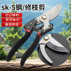 厂家批发果树修枝剪SK-5合金钢剪刀省力园艺果枝剪家用花卉修剪枝