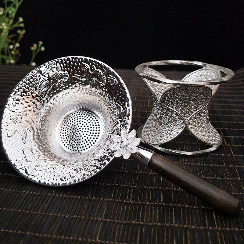 Прямые продажи с фабрики китайский сплав фильтр для чая ситечко для чая Античная чайная Воронка Лотос чистый Чайный фильтр аксессуары для чайного набора