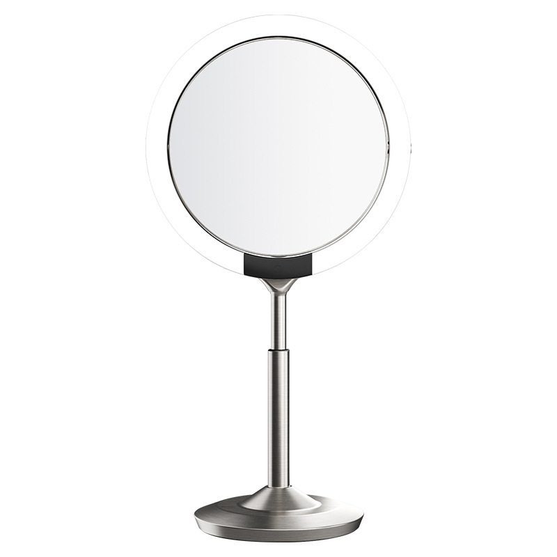 Espejo de maquillaje de 8.5 pulgadas de detección inteligente de escritorio de doble cara con iluminación LED espejo de elevación espejo de altura