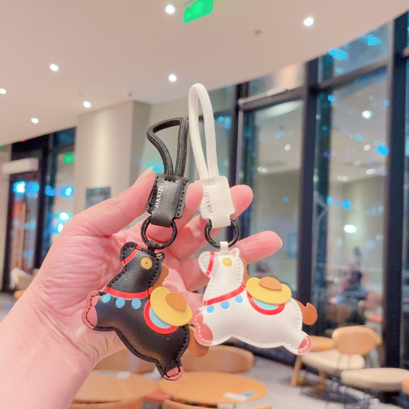 新款马年挂件好寓意马上有钱钥匙扣国风大气小马挂件吉祥物饰品