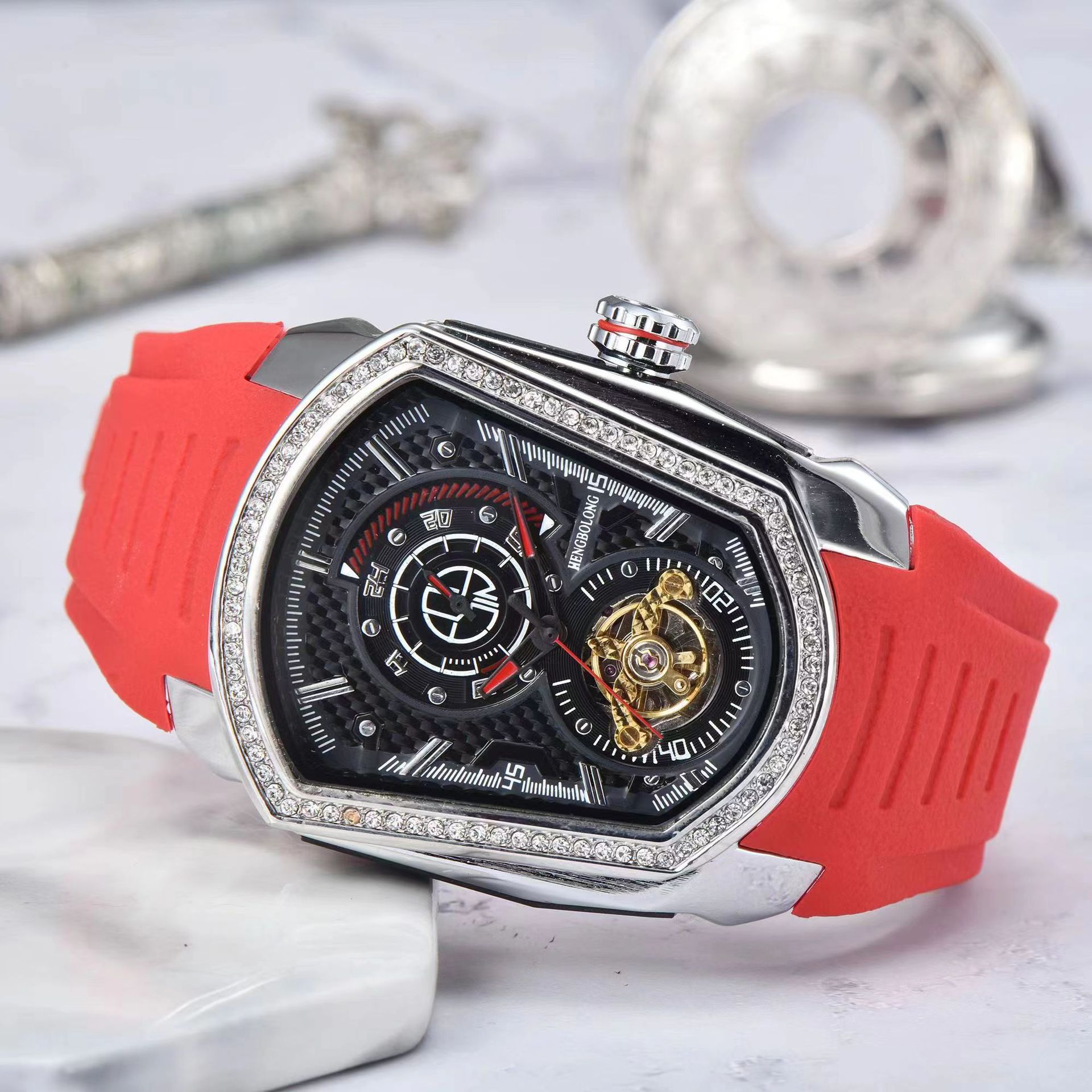 Reloj mecánico para hombre con tourbillon real estilo lujo_voghion.com