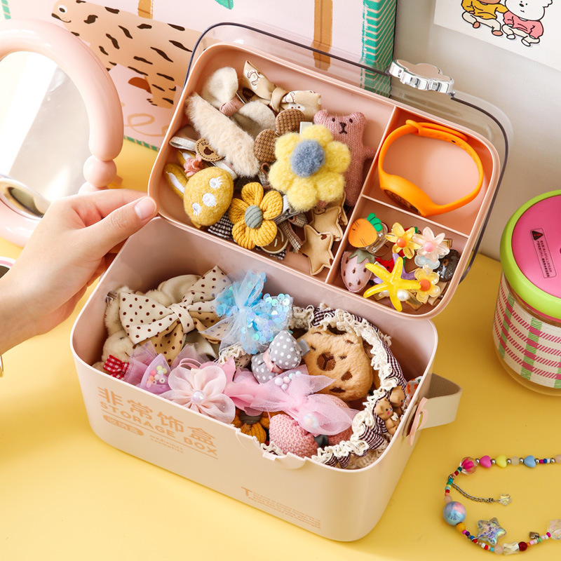 Children's Hair Accessories Storage Box Girl's Rubber Band Hairband Hairband Desktop Storage Hairpin Hairpin Hair Rope Jewelry Box Children's Hair Accessories Storage Box Girl's Rubber Band Hairband Hairband Desktop Storage Hairpin Hairpin Hair Rope Jewelry Box