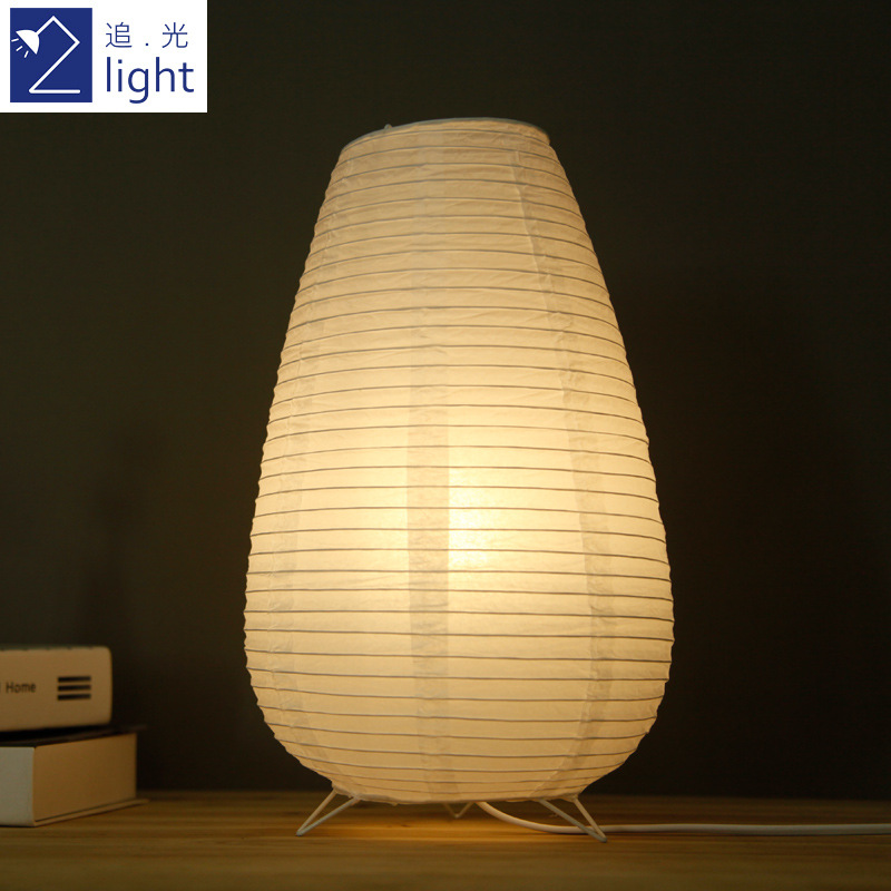 Nórdico simple moderno creativo personalizado de papel linterna lámpara de mesa fábrica de comercio exterior transfronterizo noche luz pantalla