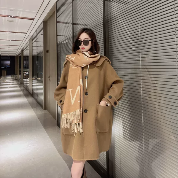 Autumn and Winter New Wholesale Imitation Cashmere Scarf with Letters, Double-Sided, Warm and Versatile, Suitable for Women in the Office, Summer Air-Conditioned Rooms, and as a Shawl