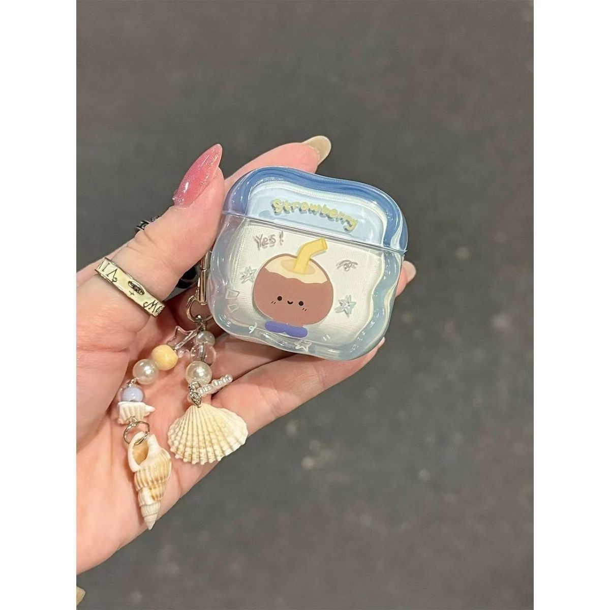 Coco de paja para AirPods Pro2 auriculares AirPods 4 Bluetooth estuche