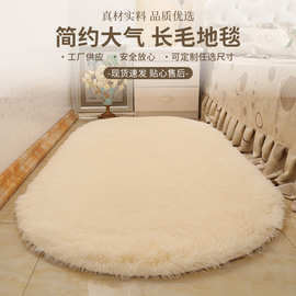 厂家供应丝毛地毯椭圆形地毯地垫客厅卧室床边脚垫电脑椅垫瑜伽垫