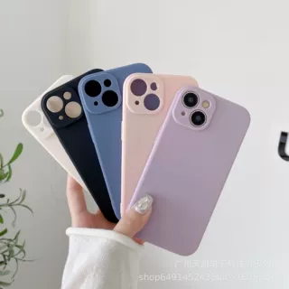 简约纯色磨砂直边魔方手机壳精孔适用三星苹果彩绘素材iPhone16