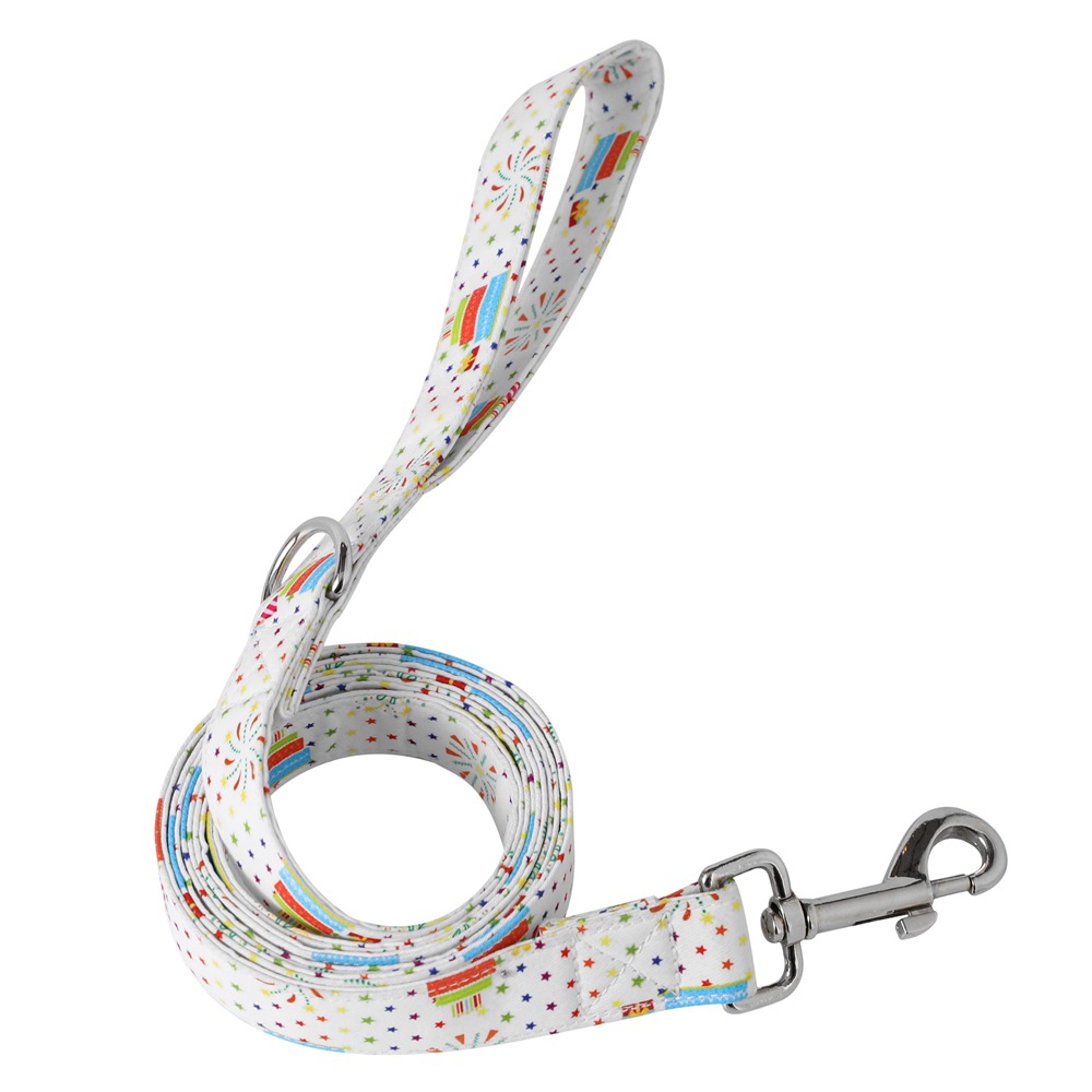 TANPOPO nuevos productos transfronterizos para mascotas collar de aleación de cumpleaños para perros collar arco extraíble para mascotas cuerda de tracción