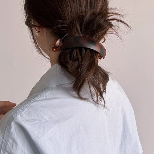 High-tailed banana hair clip for women 2025 new high-end acetic acid back head clip temperament vertical hair clip hair accessories