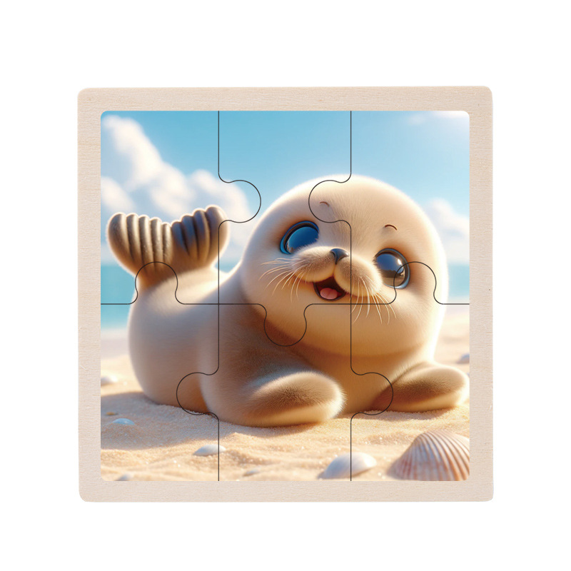 Rompecabezas de madera de los niños dinosaurio animal océano bebé iluminación cognitiva rompecabezas juego educación temprana juguetes educativos