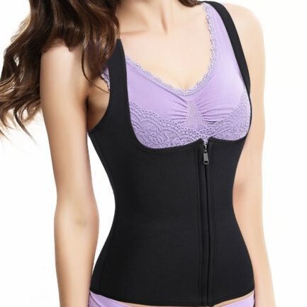 Cross-border Hot-selling Zipper Tunic Women's Body-shaping Clothes Slim-fit Body Neoprene Belloin Women's Vest