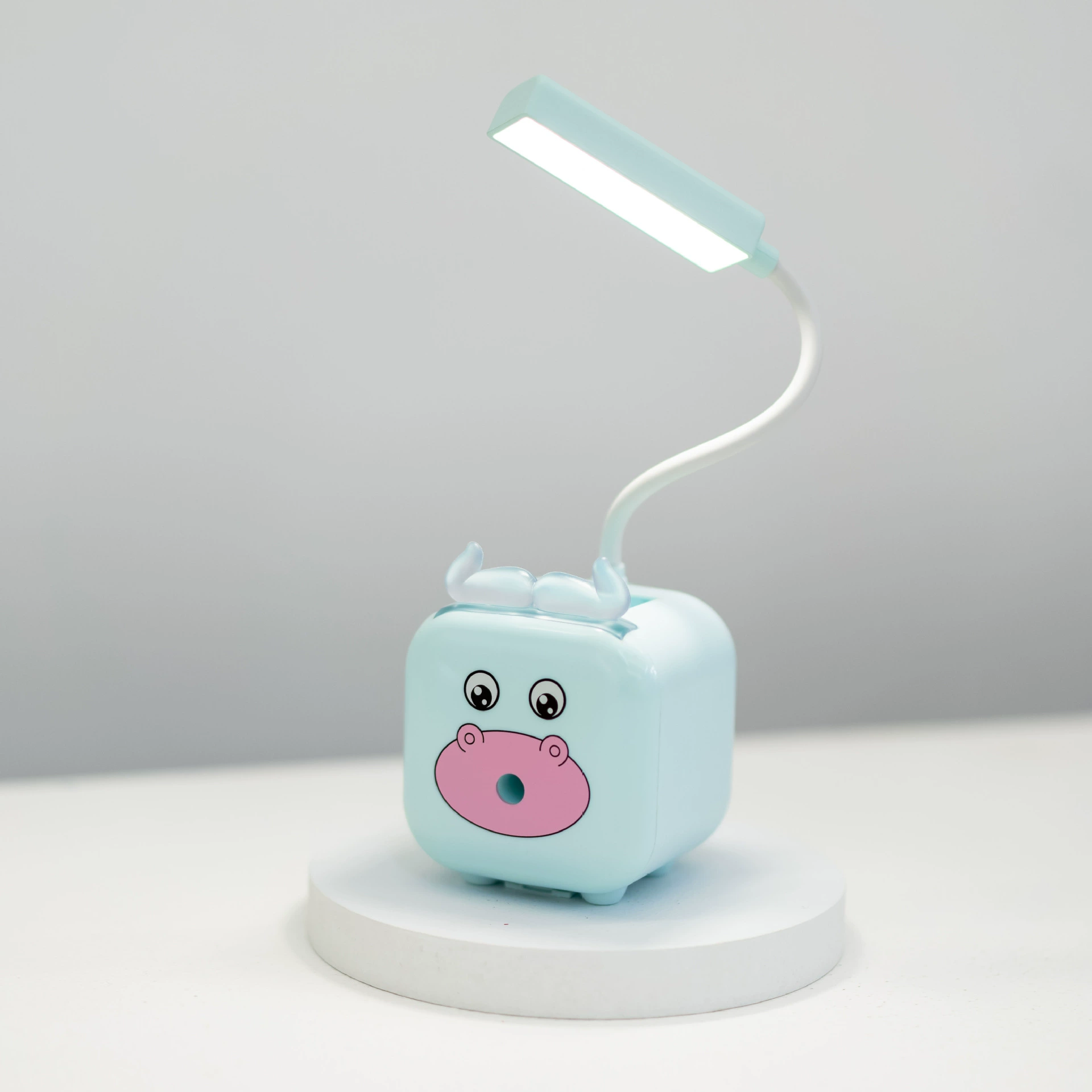 Creative table lamp charging, pens holder, sharpener for students, cute lights, Birthday gift