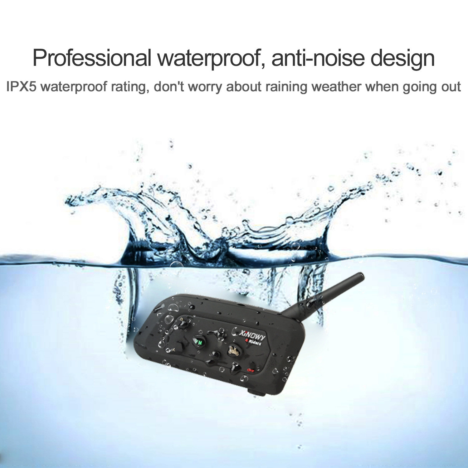 Xinowy Brand V4Pro4-Person Simultaneous Intercom Motorcycle Helmet Bluetooth Headset Riding Helmet Intercom Headset