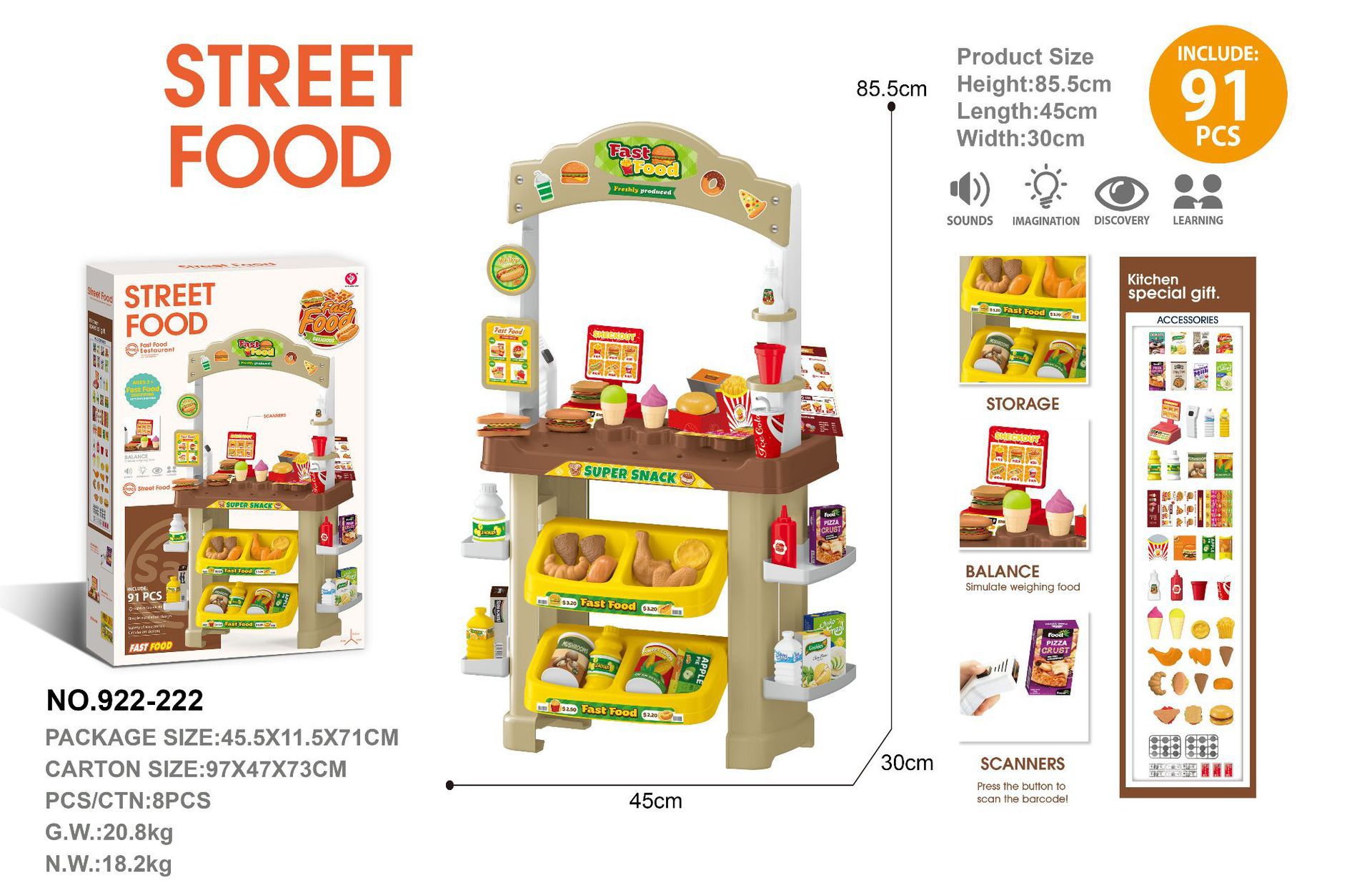Simulación transfronteriza de supermercado para niños, juego de escaneo de tarjetas deslizantes, helado, helado, caja registradora de supermercado, juguetes