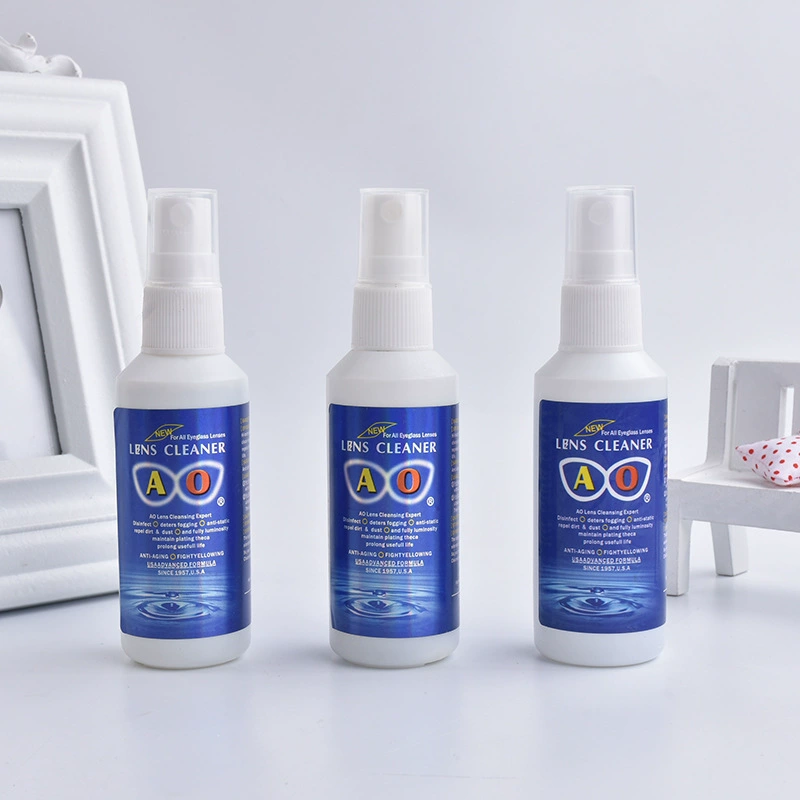 Оптовая продажа жидкость для чистки очков/средство для чистки линз/вода для очков/специальная внешняя торговля AO подлинная пленка для свечей 60ML