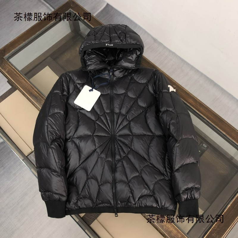 European and American Trendy Brand Winter New Popular Marvel Spider Web Hooded down Jacket 90 Filled Warm Casual down Jacket