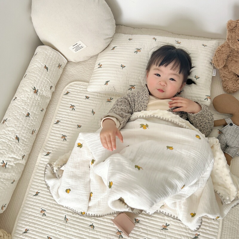 Korean-Style Ins Printed Thick Cotton Bed Sheet Baby Mattress Game Warm Small Mat Kindergarten Bed Pad Pillowcase Korean-Style Ins Printed Thick Cotton Bed Sheet Baby Mattress Game Warm Small Mat Kindergarten Bed Pad Pillowcase