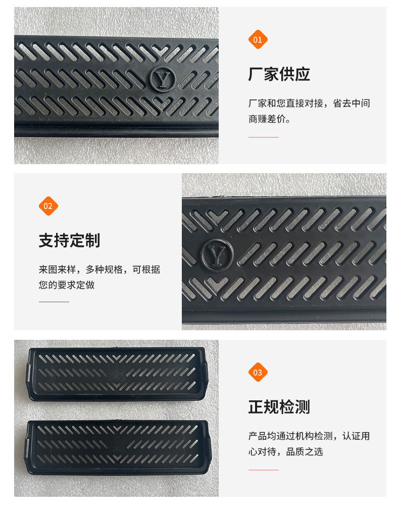 Suitable for 21-23 Tesla Model Y Under-Seat Air Outlet Protective Cover Buckle Black Abs Air Net