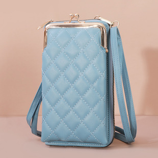 2022 New Mobile Phone Bag Korean Style Women's Bag Fashion Lock Buckle Crossbody Shoulder Bag Multifunctional Satchel Mobile Phone Bag