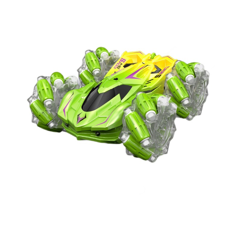 Acrobacias de doble cara a la deriva coche de control remoto iluminación efectos especiales juguetes eléctricos para niños sensor de gestos spray rodante coche de acrobacias