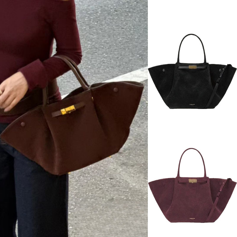 Demellier Wings Bag New Frosted Suede Hand Tote Bag Large Capacity Women's Bag Underarm Bag New York Bag